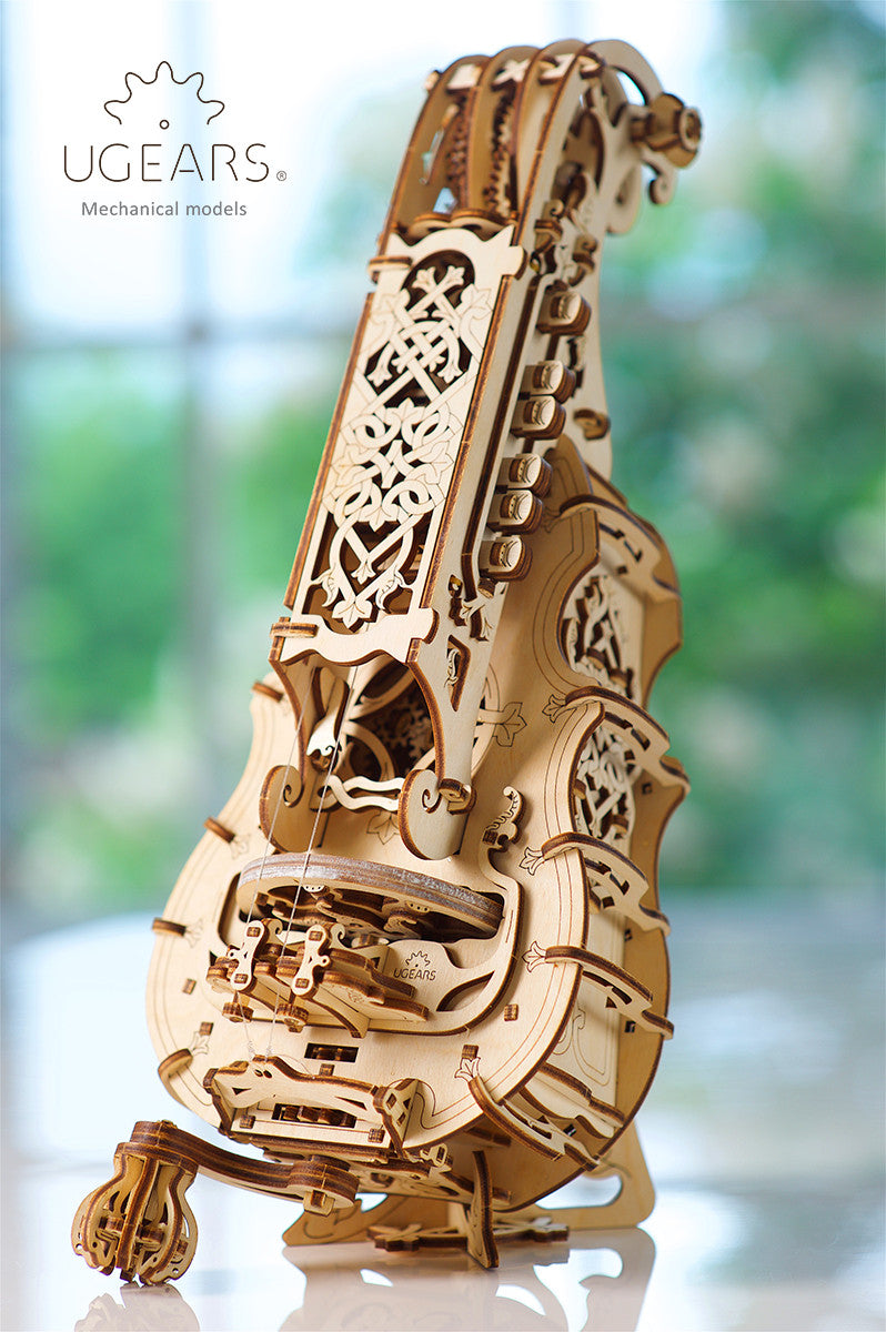 Ugears mechanische houten draailier (hurdy-gurdy) – bouwpakket