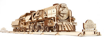 V-Express Steam Train by UGears - build your own moving engine - UGEARS Mechanical Models