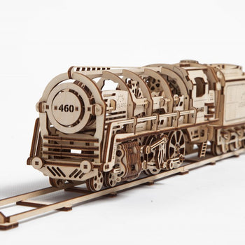Ugears Mechanical Locomotive Model Set