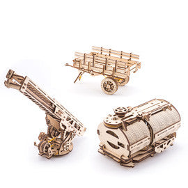 Tanker, Ladder and Trailer additions for Truck - by UGears - UGEARS Mechanical Models